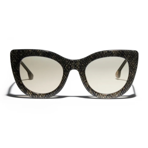 Alice + Olivia Accessories - NWT Alice + Olivia DELANCEY Cat-Eye Sunglasses Silver Snake